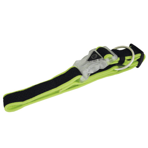 Zgarda pentru caini Nobby LED Mesh 20-25mm L 30-45cm NEON YELLOW